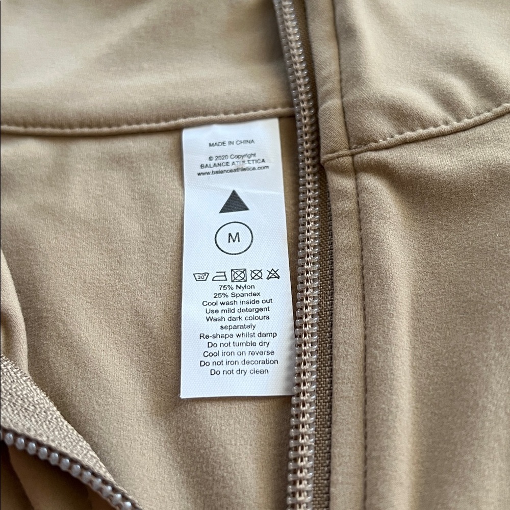Beige Quarter-Zip Top - Picture 3 of 4